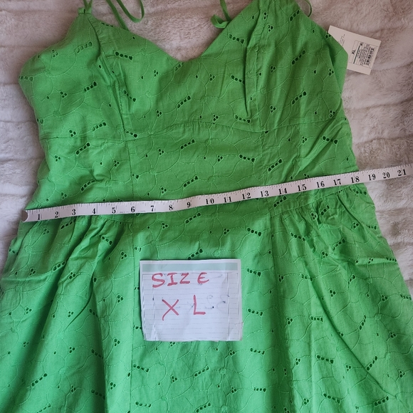 Women's Eyelet Midi Sundress - A New Day Green BNWT - Picture 11 of 11